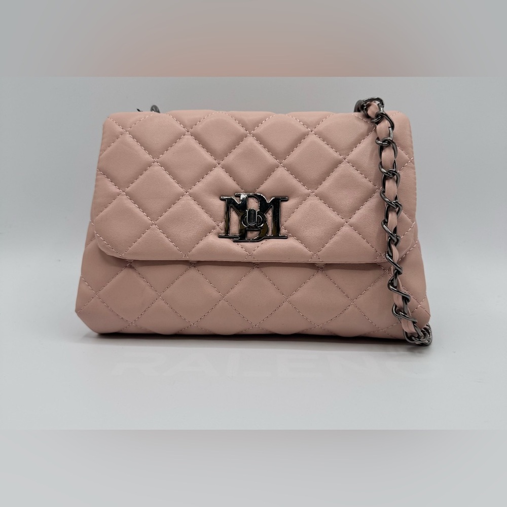 New Badgley Mischka Blush Quilted Crossbody Bag